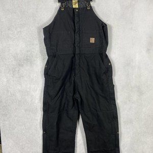 Berne Apparel Insulated Bib Overalls Coveralls Black Mens 40/42 Medium Regular